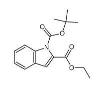 indole-1,2-dicarboxylic acid 1-tert-butyl ester 2-ethyl ester Structure