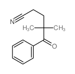 4,4-dimethyl-5-oxo-5-phenyl-pentanenitrile结构式