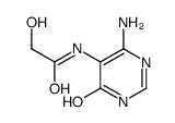 N-(6-amino-4-oxo-1H-pyrimidin-5-yl)-2-hydroxyacetamide Structure