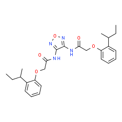 N,N'-1,2,5-Oxadiazole-3,4-diylbis[2-(2-sec-butylphenoxy)acetamide] structure