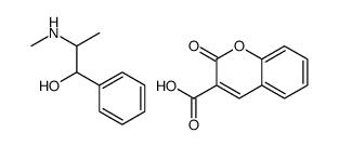 2-oxo-2H-1-benzopyran-3-carboxylic acid, compound with [R-(R*,S*)]-2-(methylamino)-1-phenylpropanol (1:1) structure