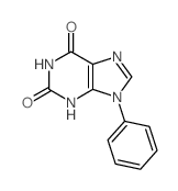 1H-Purine-2,6-dione,3,9-dihydro-9-phenyl- Structure