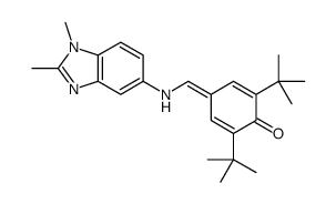 2,6-ditert-butyl-4-[[(1,2-dimethylbenzimidazol-5-yl)amino]methylidene]cyclohexa-2,5-dien-1-one结构式