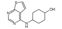 4-(thieno[2,3-d]pyrimidin-4-ylamino)cyclohexan-1-ol结构式