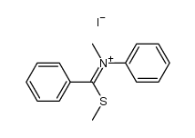 N-Methyl-N-[α-Methylmercapto-benzyliden]-anilinium Structure