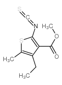 3-Thiophenecarboxylicacid,4-ethyl-2-isothiocyanato-5-methyl-,methylester(9CI)结构式