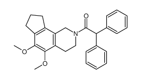 1-(5,6-dimethoxy-1,3,4,7,8,9-hexahydrocyclopenta[h]isoquinolin-2-yl)-2,2-diphenylethanone结构式