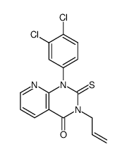 3-allyl-1-(3,4-dichloro-phenyl)-2-thioxo-2,3-dihydro-1H-pyrido[2,3-d]pyrimidin-4-one结构式