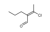 3-chloro-2-propyl-but-2-enal Structure