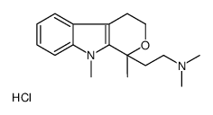 2-(1,9-dimethyl-3,4-dihydropyrano[3,4-b]indol-1-yl)-N,N-dimethylethanamine,hydrochloride Structure