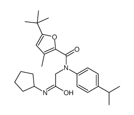 2-Furancarboxamide,N-[2-(cyclopentylamino)-2-oxoethyl]-5-(1,1-dimethylethyl)-3-methyl-N-[4-(1-methylethyl)phenyl]-(9CI) structure