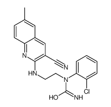 Urea, N-(2-chlorophenyl)-N-[2-[(3-cyano-6-methyl-2-quinolinyl)amino]ethyl]- (9CI) Structure