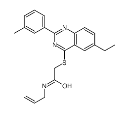 Acetamide, 2-[[6-ethyl-2-(3-methylphenyl)-4-quinazolinyl]thio]-N-2-propenyl- (9CI) picture