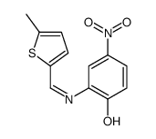 2-[(5-methylthiophen-2-yl)methylideneamino]-4-nitrophenol Structure