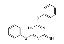 4,6-bis(phenylsulfanyl)-1,3,5-triazin-2-amine结构式