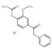 Pyridinium,1-[2-[4-(acetyloxy)-3-methoxyphenyl]-2-oxoethyl]-, bromide (1:1)结构式