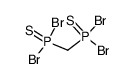 P,P'-methanediyl-bis-phosphonothioic acid tetrabromide Structure