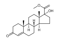 17α-hydroxy-20-methoxypregna-4,20-diene-3-one Structure