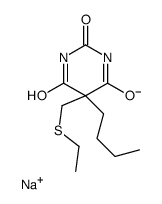 5-Butyl-5-(ethylthiomethyl)-2-sodiooxy-4,6(1H,5H)-pyrimidinedione Structure