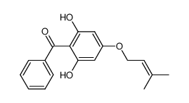 2,6-dihydroxy-4-prenyloxybenzophenone Structure