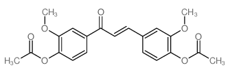 [4-[(E)-3-(4-acetyloxy-3-methoxy-phenyl)prop-2-enoyl]-2-methoxy-phenyl] acetate Structure