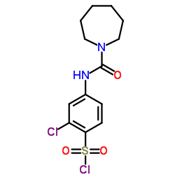 4-[(AZEPANE-1-CARBONYL)-AMINO]-2-CHLORO-BENZENESULFONYL CHLORIDE Structure