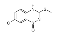 7-chloro-3(methylthio)-1,2,4-benzothiadiazine 1-oxide Structure