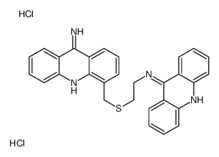 4-[2-(acridin-9-ylamino)ethylsulfanylmethyl]acridin-9-amine,dihydrochloride结构式