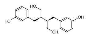 2,3-bis(3'-hydroxybenzyl)butane-1,4-diol结构式