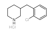 3-[(2-chlorophenyl)methyl]piperidine,hydrochloride Structure