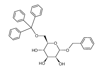 benzyl 6-O-triphenylmethyl-α-D-mannopyranoside结构式