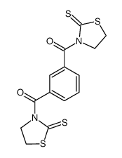 3,3'-(1,3-Phenylenedicarbonyl)bis-2-thiazolidinethione结构式