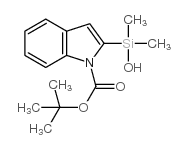 1-Boc-2-吲哚基二甲基硅醇结构式