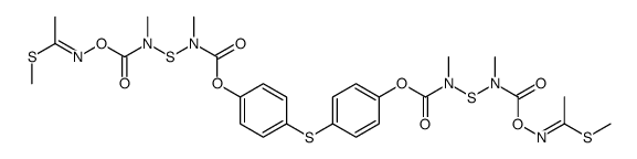 methyl (1E)-N-[methyl-[methyl-[4-[4-[methyl-[methyl-[(E)-1-methylsulfanylethylideneamino]oxycarbonylamino]sulfanylcarbamoyl]oxyphenyl]sulfanylphenoxy]carbonylamino]sulfanylcarbamoyl]oxyethanimidothioate Structure