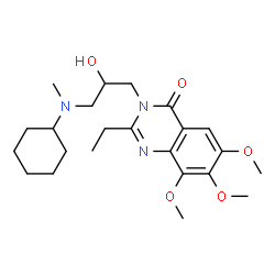 4(3H)-Quinazolinone,3-[3-(cyclohexylmethylamino)-2-hydroxypropyl]-2-ethyl-6,7,8-trimethoxy-结构式