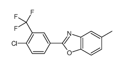 2-[4-chloro-3-(trifluoromethyl)phenyl]-5-methyl-1,3-benzoxazole Structure