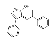 3-phenyl-4-(2-phenylpropylidene)-1H-pyrazol-5-one结构式