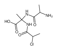 (+/-)-2-(2-chloro-propionylamino)-2-(2-amino-propionylamino)-propionic acid结构式