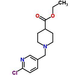 Ethyl 1-[(6-chloro-3-pyridinyl)methyl]-4-piperidinecarboxylate结构式