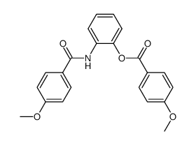 N-[2-((4-methoxybenzoyl)oxy)phenyl]-4-methoxybenzamide结构式