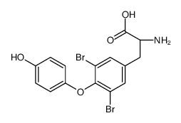 (2S)-2-amino-3-[3,5-dibromo-4-(4-hydroxyphenoxy)phenyl]propanoic acid Structure