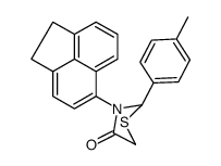 3-(1,2-dihydroacenaphthylen-5-yl)-2-(4-methylphenyl)-1,3-thiazolidin-4-one结构式