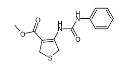 N-phenyl-N'-(3-methoxycarbonyl-2,5-dihydrothien-4-yl)-urea结构式