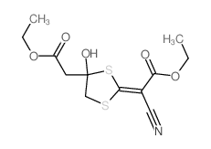 ethyl 2-cyano-2-[4-(ethoxycarbonylmethyl)-4-hydroxy-1,3-dithiolan-2-ylidene]acetate结构式