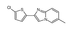 2-(5-chlorothiophen-2-yl)-6-methylimidazo[1,2-a]pyridine结构式