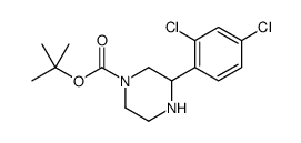 tert-butyl 3-(2,4-dichlorophenyl)piperazine-1-carboxylate结构式