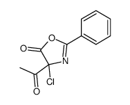 4-acetyl-4-chloro-2-phenyl-1,3-oxazol-5-one Structure