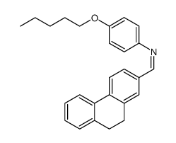 [1-(9,10-Dihydro-phenanthren-2-yl)-meth-(Z)-ylidene]-(4-pentyloxy-phenyl)-amine Structure