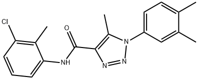 N-(3-chloro-2-methylphenyl)-1-(3,4-dimethylphenyl)-5-methyl-1H-1,2,3-triazole-4-carboxamide结构式