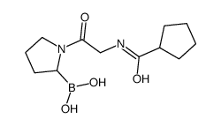 [1-[2-(cyclopentanecarbonylamino)acetyl]pyrrolidin-2-yl]boronic acid Structure